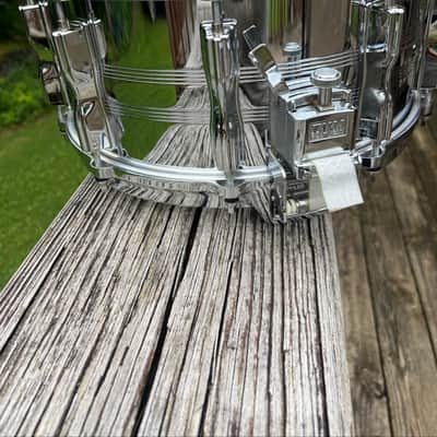 Tama 8056 Imperialstar Mastercraft Steel 6.5x14" 10-Lug Snare Drum with Roller-Action Snare Strainer 1980 - 1985 - Chrome image 6
