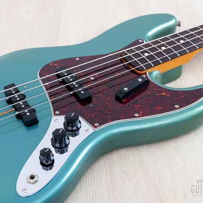 2000 Fender American Vintage '62 Jazz Bass Lake Placid Blue w/ Tweed Case image 6