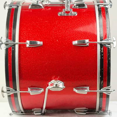 Ludwig 20/13/16" "Super Beat" Drum Set - Red Sparkle w/ COB Rims image 6