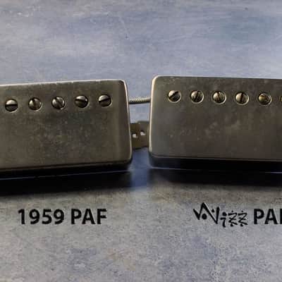 Wizz Pickups Premium Clone PAF Aged Nickel Covers image 13