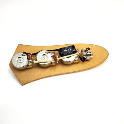 Carparelli Jazz Bass Pre-Wired Harness (V/V/T) — Acrylic Template, CTS Pots, Vitamin Q, Pure Tone Jack image 6