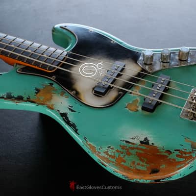 Fender Standard Jazz Bass Seafoam Green Heavy Relic Aged (RARE) image 7