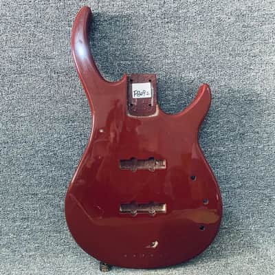 Red 4 String Bass Body image 1