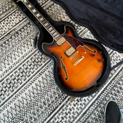 D'Angelico Excel EX-DC Semi-Hollow with Stop-Bar Tailpiece 2010s - Vintage Sunburst image 1