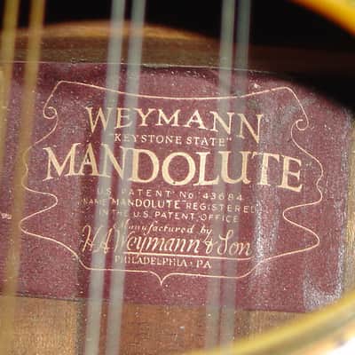 Vintage Weymann & Son Mandolute Curved-Back Mandolin Flame Maple - USA image 4