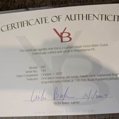 Victor Baker Telecaster VBT VBT 2007 - Lacquer image 15