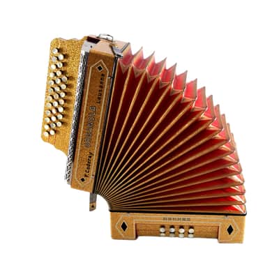Rare Diatonic Button Accordion Hohner Organola by F. Coderay Lausanne, Switzerland+Original Case&Straps~Squeezebox-C System-powerful voice image 17
