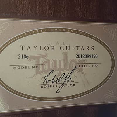 Taylor 210e with Taylor Electronics - Spruce and Rosewood Construction image 17