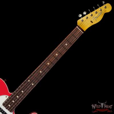 Fender Custom Shop 1962 Telecaster Custom Rosewood Slab Board Hand-Wound Pickups Heavy Relic Fiesta Red image 4