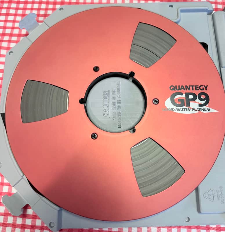 Quantegy GP9 1/2" audio tape for analog RTR machines on 10.5" metal reel image 1