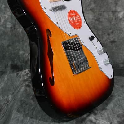 Fender Squier Affinity Series Telecaster Thinline 3-Color Sunburst  w/ FREE Same Day Shipping image 7