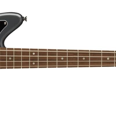 Fender Squier Affinity Jaguar H Bass Guitar, Charcoal Frost Metallic image 1