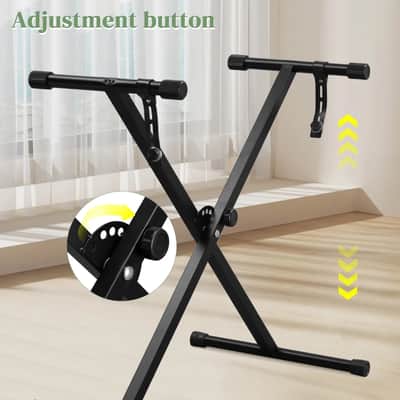 61 Key Keyboard with Piano Stand, Piano Bench,Headphone, Microphone,Led Screen image 2