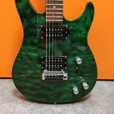 Brian Moore Custom Shop C55P Piezo 1997 Quilt Maple Top , Green image 3