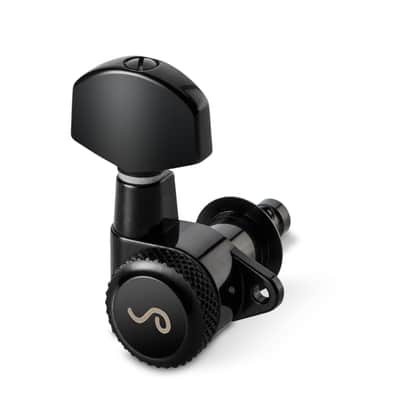 Schaller Germany M6 90 Degree Mount Locking Tuners Machines, 3x3 - BLACK image 4