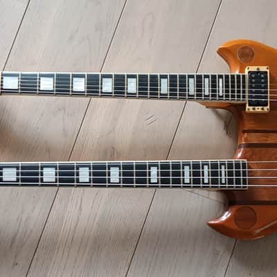 Hoyer Double Neck Bass and Guitar 1970s - Natural image 10