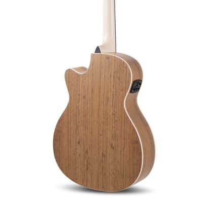 Applause AEO-69-T Applause Jump Series OM Cutaway Solid European Spruce Top Maple Neck 6-String Acoustic-Electric Guitar - Celeste image 2