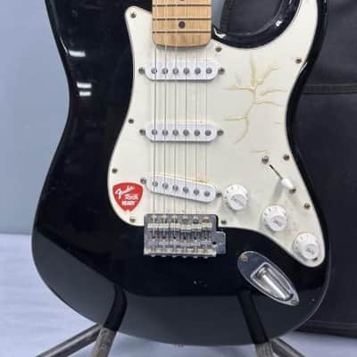 Vintage 1999 Black Fender Stratocaster Made in Mexico w/Gig Bag image 1