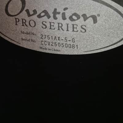 Ovation Pro Series 2751AX-5-G 12-String 2025 - Black image 7