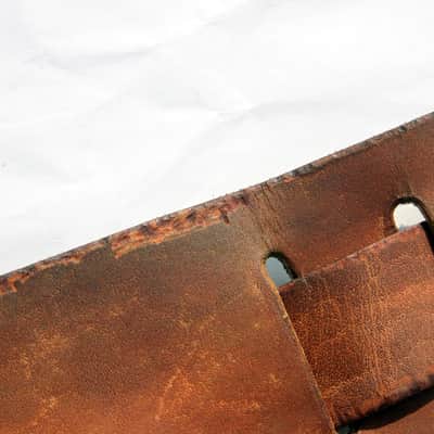 burnyblack custom guitar strap leather - Zombie brown image 9