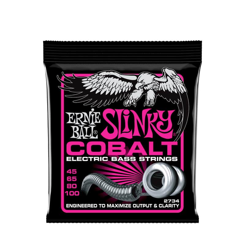 Ernie Ball Super Slinky Cobalt Electric Bass Strings - 45-100 Gauge image 1