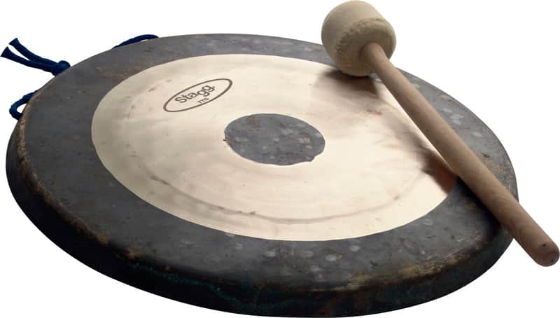 Stagg 16 Inch Tam Tam / Gong with Beater l B20 Bronze Alloy l 80% Copper - 20% Tin l Model TTG-16 image 1