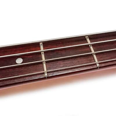 BURNY TB-70 Thunderbird Active Bass Japan circa 1987 in Fire Red with FGI Pickups image 11