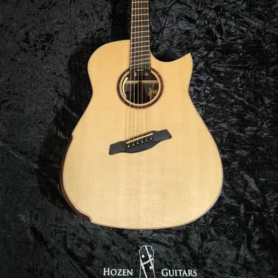 Hozen Guitars Black Label Fan-Fret Modified Dreadnought Spruce, Indian Rosewood w/Anthem image 1