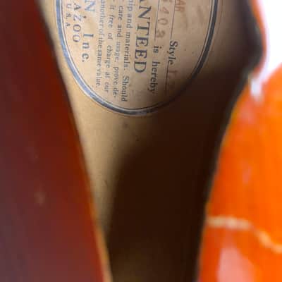 1939 Gibson L-7 Archtop Acoustic Guitar — Sunburst, Picture Frame X-Braced, OHSC, DeArmond Pickup image 2