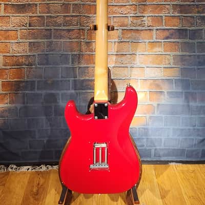 Vintage 1986 Squier MIJ Standard Stratocaster Rosewood Fretboard Torino Red w/ Fender USA OHSC image 17