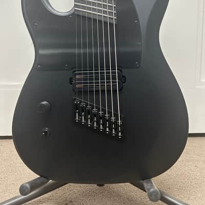 Schecter PT-8 MS Black Ops Left-Handed 8 String Multiscale Electric Guitar - Satin Black Open Pore image 2