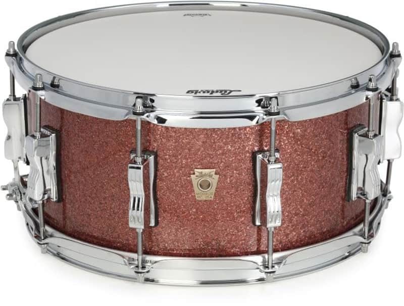 Ludwig Classic Maple Snare Drum - 6.5 inches x 14 inches, Hybrid Copper Sparkle image 1