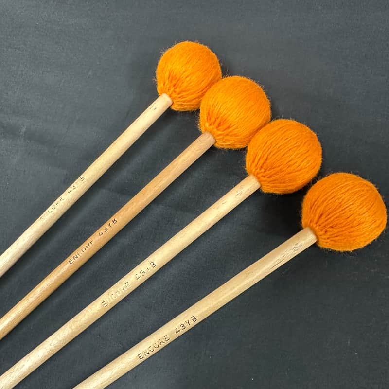 Encore Mallets 43YB, Wound Series, Med Soft, Birch, 2 Pairs - NEAR MINT image 1