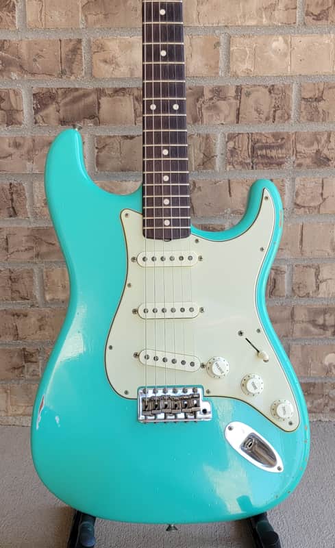 Fender Masterbuilt '59 Reissue Stratocaster Journeyman Relic Brazilian Fretboard - Greg Fessler - 7.2 lbs - Seafoam Green image 1