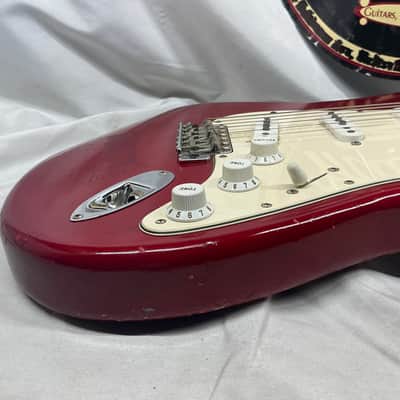 Fender Highway One Stratocaster Guitar 2002 - Crimson Red Transparent / Maple neck image 20