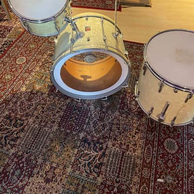 Premier 1960s Vintage Drum Kit - White Marine Pearl - 20 16 12 image 9