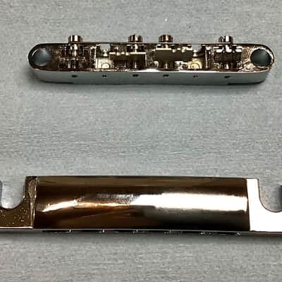 MORTone Tune o matic style guitar to mandocello conversion bridge and tailpiece image 4