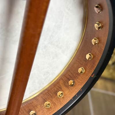 Limited Edition Ome Jasmine 12" 5-String Curly Maple Banjo with Mahogany Neck & Rolled Brass Tone Ring (only 25 made) image 8