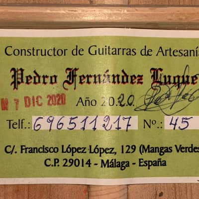 Pedro Fernández Luque 2020 Blanca Flamenco Guitar – A Brilliant, Lively and Inspiring Flamenca Blanca - Check Video! image 17