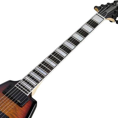 Wylde Audio Viking V Bloodburst Quilted Top Zakk Wylde V Shape Electric Guitar image 10