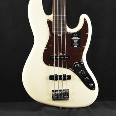 Fender American Professional II Jazz Bass Fretless Olympic White Rosewood Fingerboard imagen 1