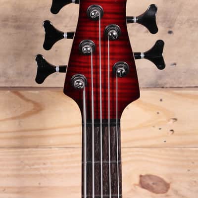 Yamaha TRBX605FM 5-String Bass Guitar Dark Red Burst image 6