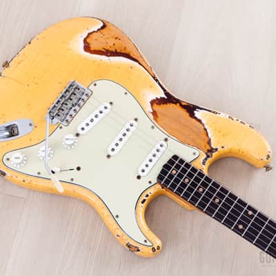 1960 Fender Stratocaster Partscaster w/ Olympic White Heavy Relic Body, Don Mare Super Sports Pickups, Case image 8