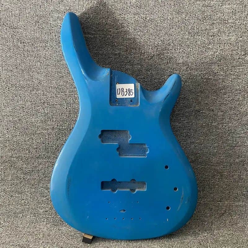 Blue 4 String Bass Basswood Body image 1