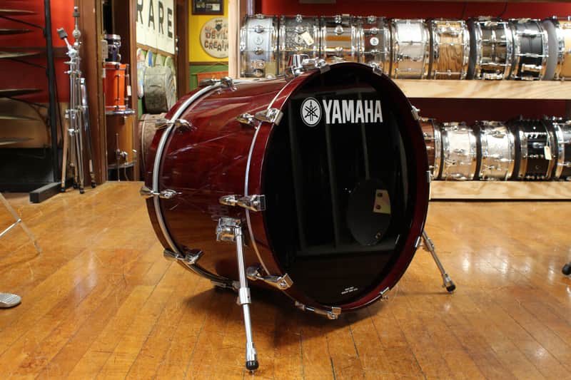 1990s Yamaha 16x22 Maple Custom Absolute Bass Drum in Cherry Lacquer image 1