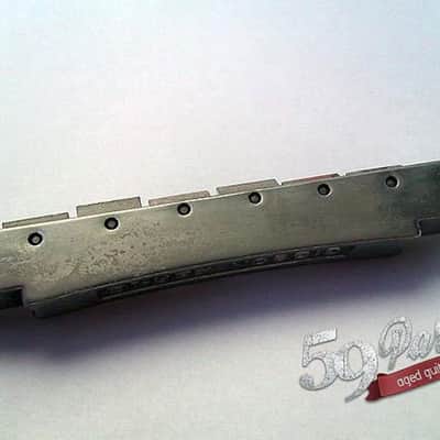 Hand aged Gibson HISTORIC ABR-1 no-wire bridge, nickel | 59 Parts image 5