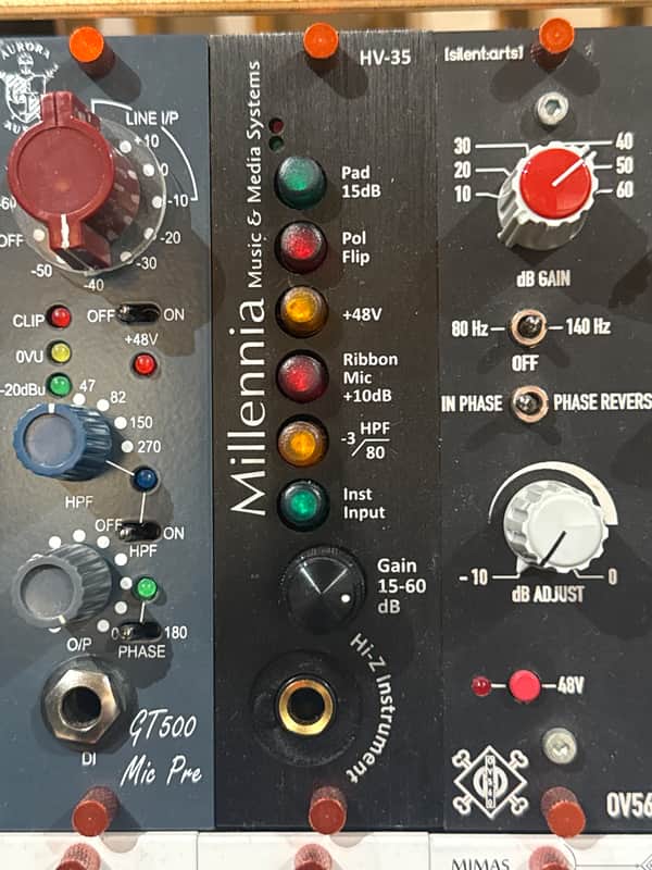 Millennia Media HV-35 500 Series Mic Preamp Module 2010s - Black image 1