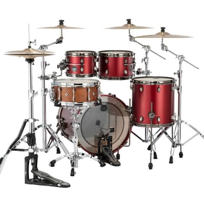Mapex Saturn Evolution Fusion 4-Piece Shell Pack (No Snare) - Tuscan Red (SE504XMBPA) image 4