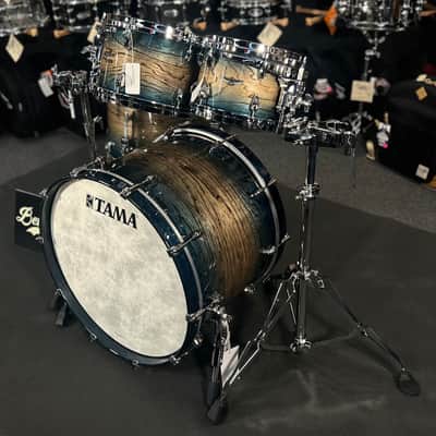 Tama STAR Walnut 10/12/16/22" Drum Set Kit in Indigo Japanese Sen Burst Finish image 3