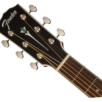 Used Fender PO-220E Orchestra Acoustic Guitar w/ Case - Natural image 4